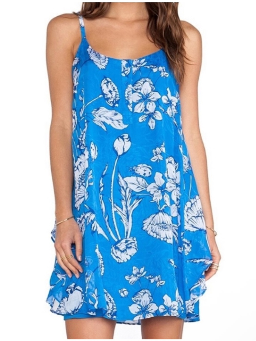 Alice + Olivia “Rhi” Tiered Hem Tank Dress, Size S